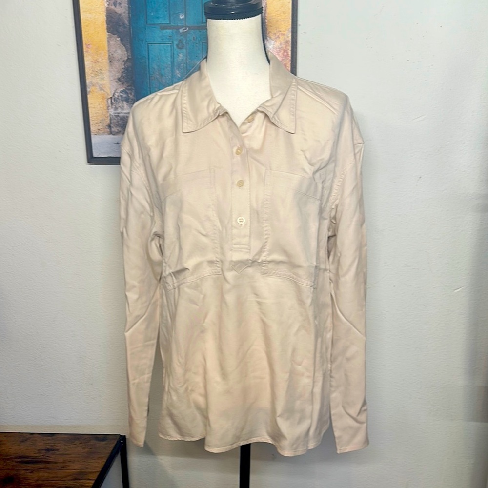 Express Cream Button-Up Shirt